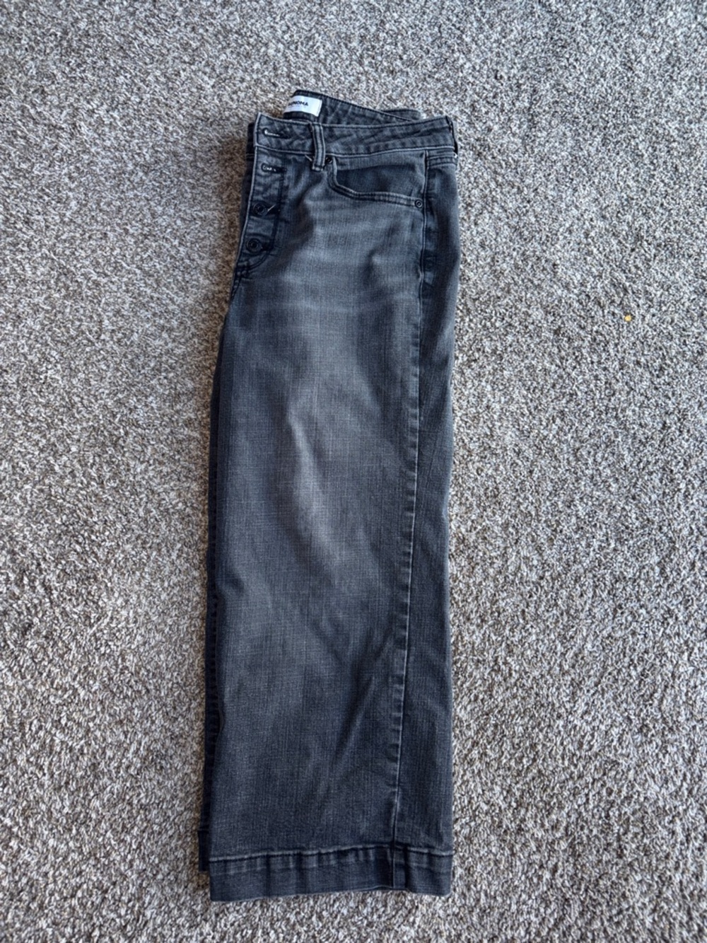 Sonoma Women's Wide Leg Jeans in Washed Black